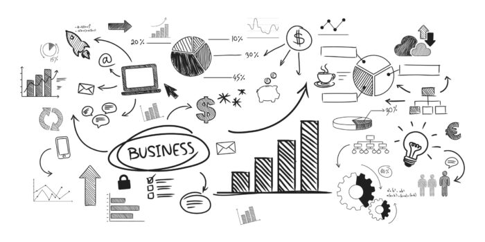 Illustration of startup business